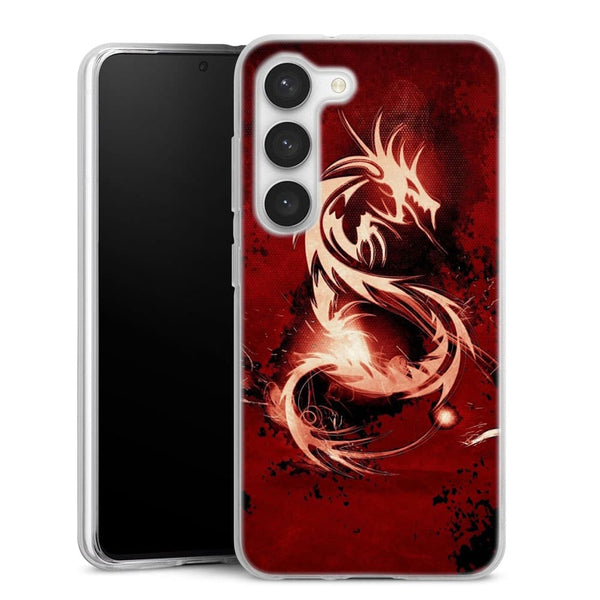 Coque pour Samsung S23 Dragon Rouge