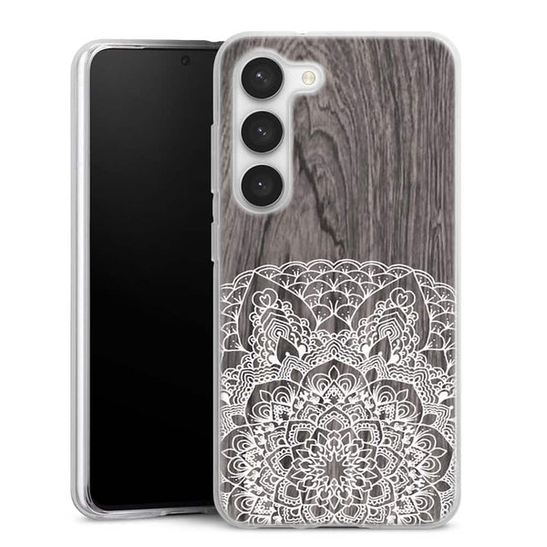 Coque pour Samsung S23 Floral Lacet Bois