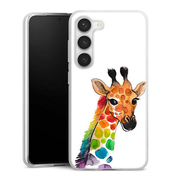 Coque Samsung Galaxy S23 Girafe Mulicouleurs