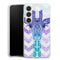 Coque Samsung Galaxy S23 Glitter Girafe Bleu