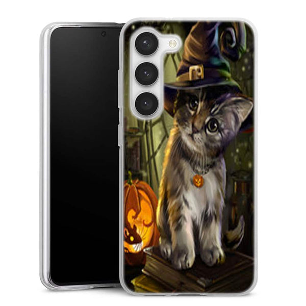 Coque Samsung Galaxy S23 Halloween Cat