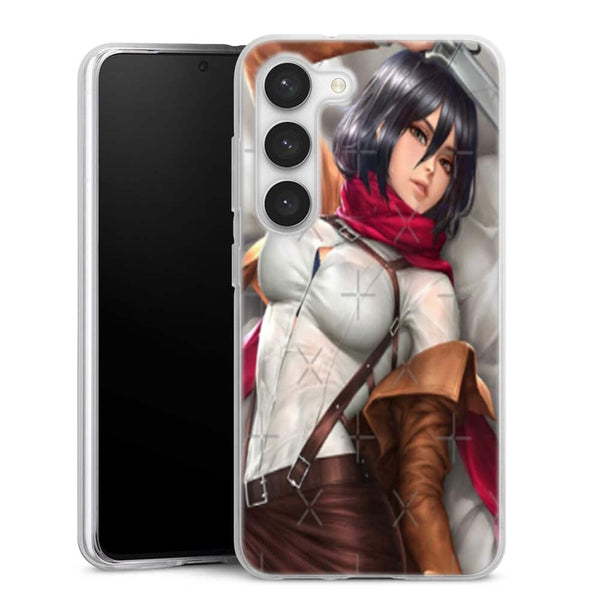 Coque Samsung Galaxy S23, S23 Plus, S23 Ultra Mikasa Attack on Titan filles sexy beau cul
