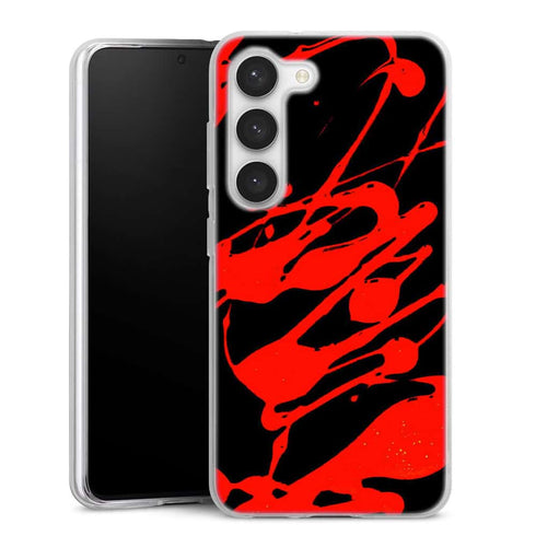 Coque pour Samsung S23 Paint Slpash Rouge