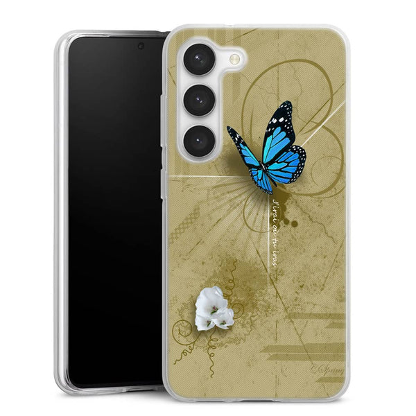 Coque Samsung Galaxy S23 Papillon Bleu