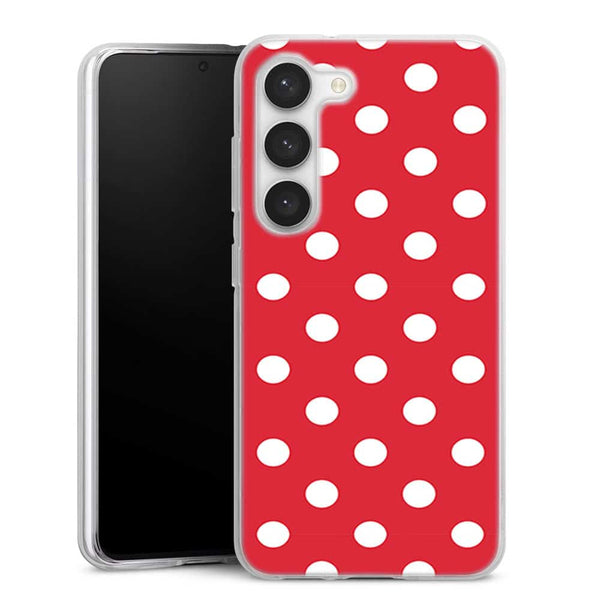 Coque pour Samsung S23 Rouge à Pois
