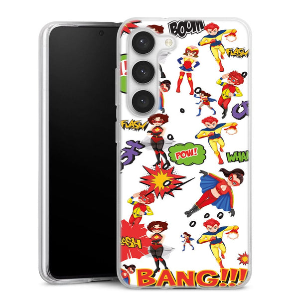 Coque Samsung Galaxy S23, S23 Plus, S23 Ultra Super Hero Blanc