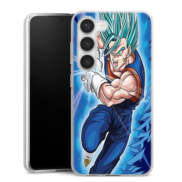 Coque Samsung Galaxy S23, S23 Plus, S23 Ultra Super Vegeta Bleu