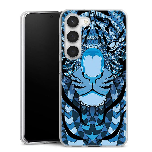Coque Samsung Galaxy S23 Tigre Bleu Aztec