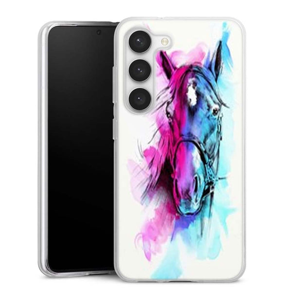 Coque Samsung Galaxy S23 Watercolor Horse | Motif Original