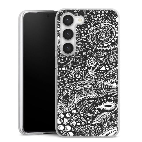 Coque pour Samsung S23 Aztec bw handmade