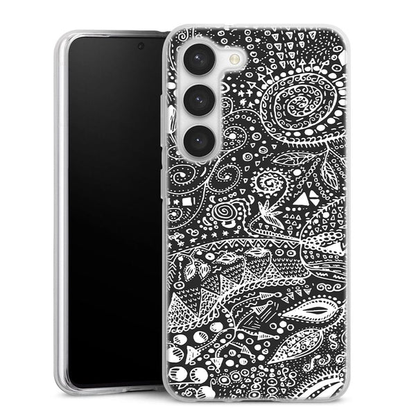 Coque pour Samsung S23 Aztec bw handmade
