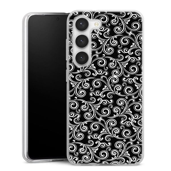 Coque Samsung S23 Black and white swirls