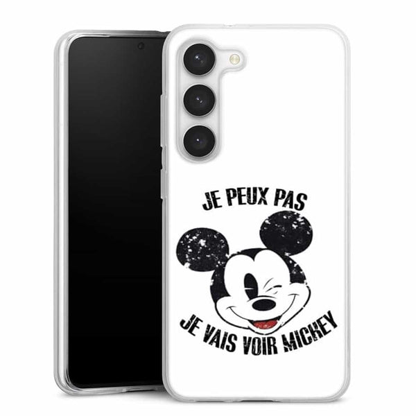 Coque Samsung Galaxy S23, S23 Plus, S23 Ultra Je peux pas je vais voir Mickey