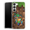 Coque Samsung Galaxy S23 Minecraft creeper forest - Protection Gamer