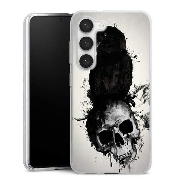 Coque Samsung Galaxy S23 Raven and Skull