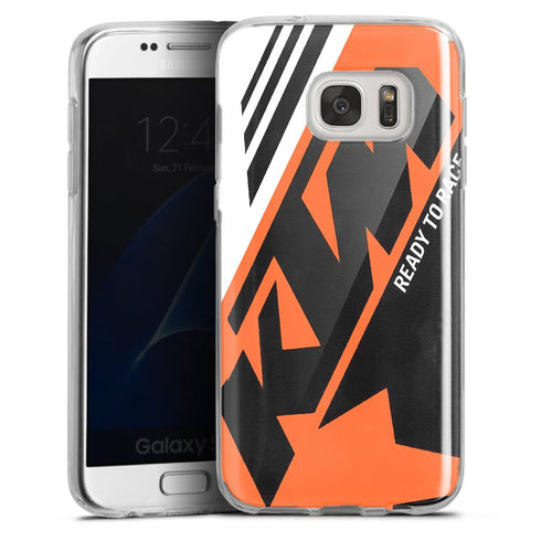KTM Racing Orange And Black | Coque Samsung S8 | Tpu Antichocs | Etui Silicone Compatible Galaxy S8 Plus - MaCoquePerso