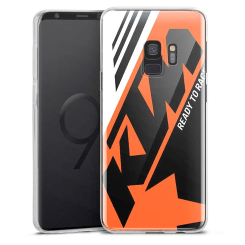 KTM Racing Orange And Black | Coque Samsung S9 | Tpu Antichocs | Etui Silicone Compatible Galaxy S9 Plus, Bumper Verre Trempé - MaCoquePerso