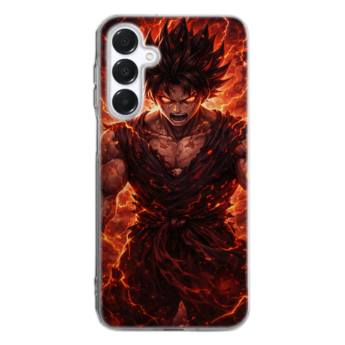 Coque personnalisée portable Samsung design Manga Dragon Ball Saiyan explosion energie, disponible pour Serie S, Seria A