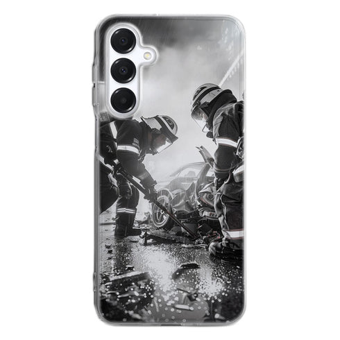 Coque Samsung INTERVENTION POMPIER ACCIDENT ROUTIER STYLE NOIR ET BLANC - MaCoquePerso