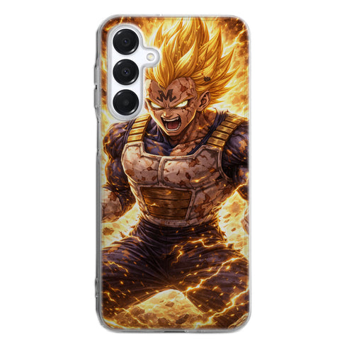 Coque de smartphone Samsung pour homme fan de Manga Dragon Ball, design Majin Vegeta en pleine energie