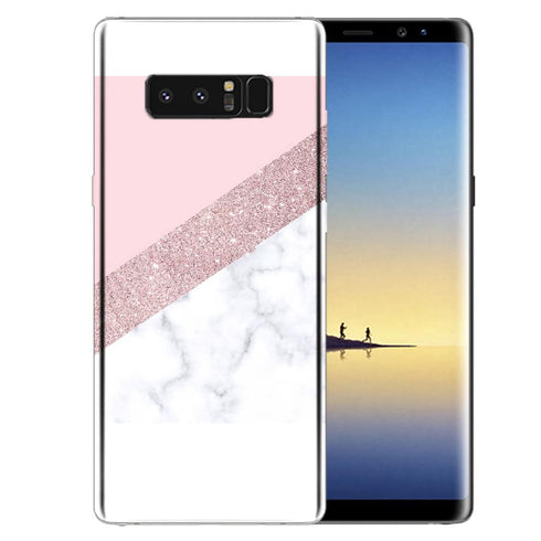 Texture | Coque Note 8 Marbre Rose et Blanc | Silicone, Tpu, Antichocs | Effet Marbre Housse Samsung Galaxy MaCoquePerso
