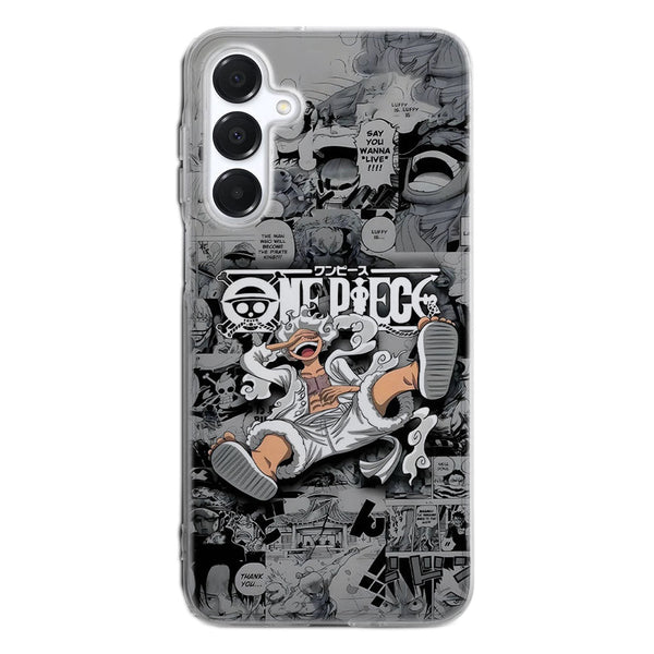One Piece Luffy Gear 5 Noir et Blanc | Coque Samsung