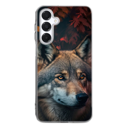 Coque Samsung Portrait de loup majestueux en foret d 'automne