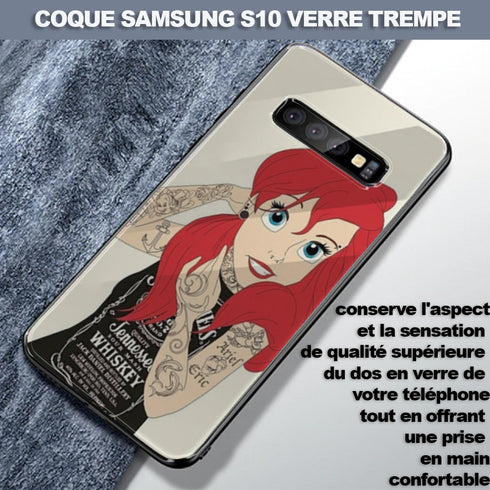 Samsung NOTE 10 | Ariel Tattoo Jack Daniels | Coque en Silicone | Tpu Antichocs - MaCoquePerso