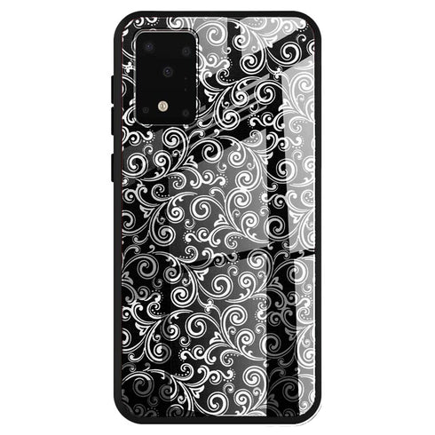Black and white Swirls | Coque Samsung S20 | Etui pour Samsung S20 Plus, Ultra | Housse Gel Silicone Motif Art Floral - MaCoquePerso