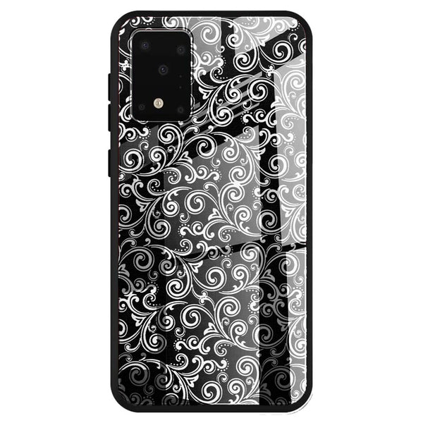 Black and white Swirls | Coque Samsung S20 | Etui pour Samsung S20 Plus, Ultra | Housse Gel Silicone Motif Art Floral - MaCoquePerso
