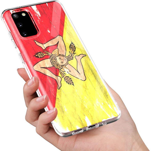 Drapeau Sicilien, Coque de téléphone Samsung S20 en Verre Trempé