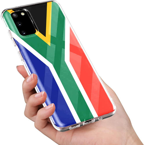Drapeau Sud Africain | Coque Samsung S20 Afrique du Sud | Housse Galaxy protection Silicone, Tpu, Antichocs | Plexiglass | S20+, S20 Ultra (Copie) MaCoquePerso