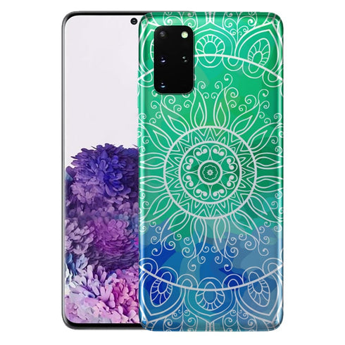 Mandala Vert - Coque portable Samsung S20, S20 Plus - Silicone