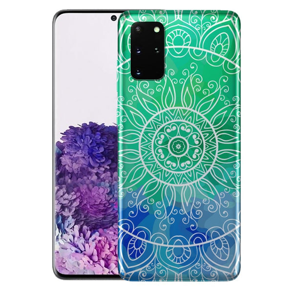 Mandala Vert - Coque portable Samsung S20, S20 Plus - Silicone