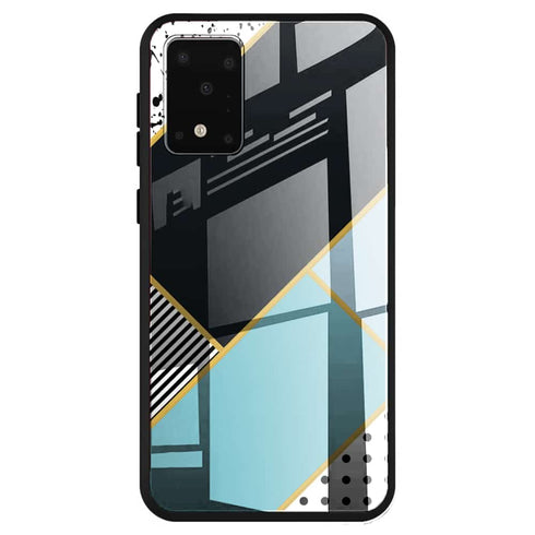 Coque incassable en verre Trempé pour Samsung S20 Minimal Blue Style