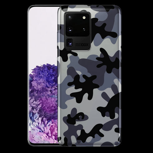 Coque de tel portable Samsung S20 Ultra Camouflage gris