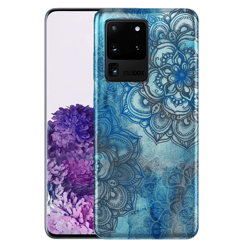 Coque S20 Ultra Fleurs Blue Lost