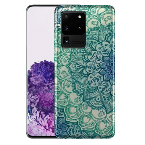 Coque Galaxy S20 Ultra Fleurs Vertes