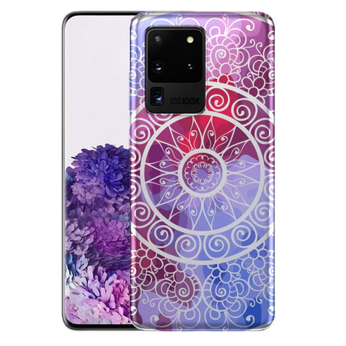 Coque S20 Ultra Samsung Mandala Bleu