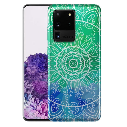 Coque antichocs S20 Ultra Mandala Vert
