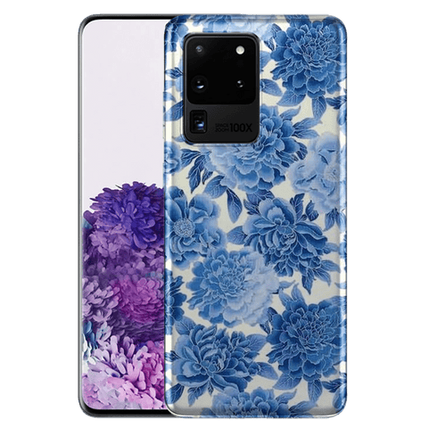 Coque S20 Ultra Pivoines Bleues