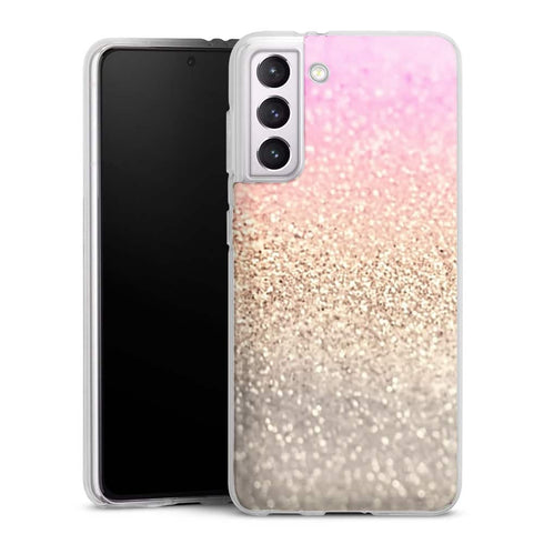 Coque Samsung Galaxy S21, Galaxy S21 Plus pink glitter