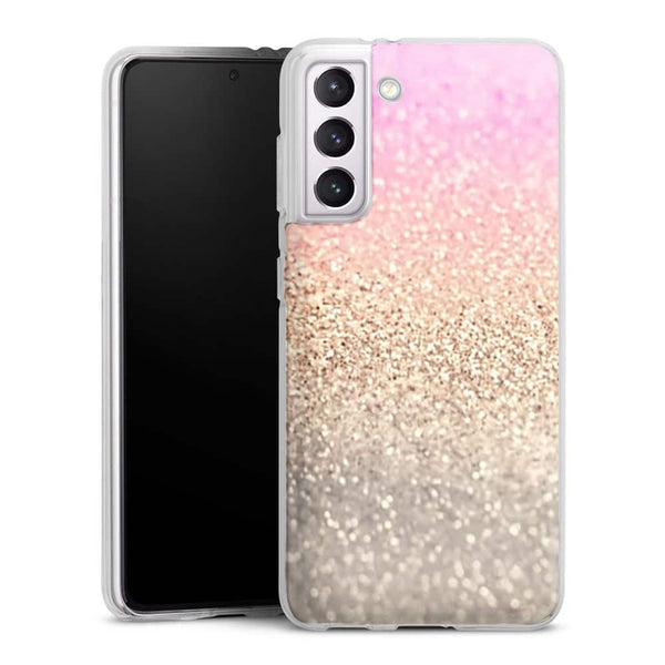 Coque Samsung Galaxy S21, Galaxy S21 Plus pink glitter