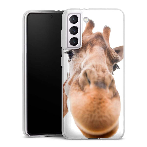 Coque Samsung Galaxy S21 Drôle de Girafe - MaCoquePerso