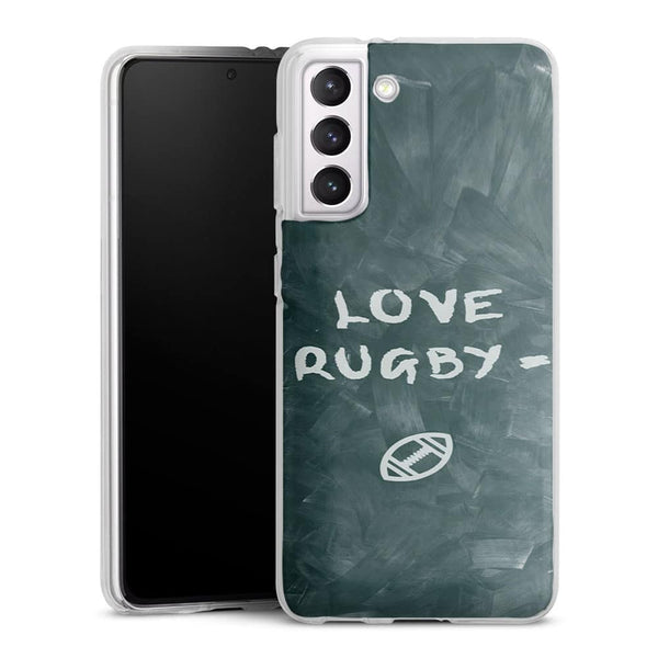 Coque Samsung Galaxy S21, Galaxy S21 Plus love rugby