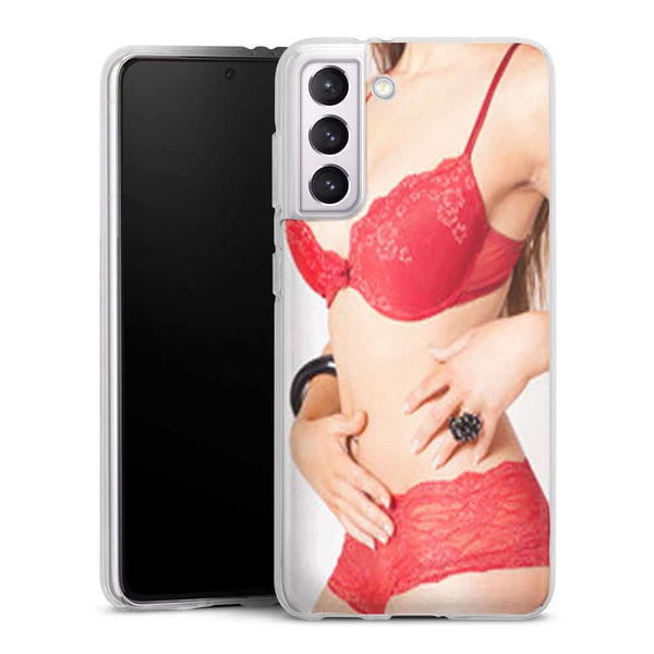 Coque Samsung Galaxy S21, Galaxy S21 Plus tanga rouge