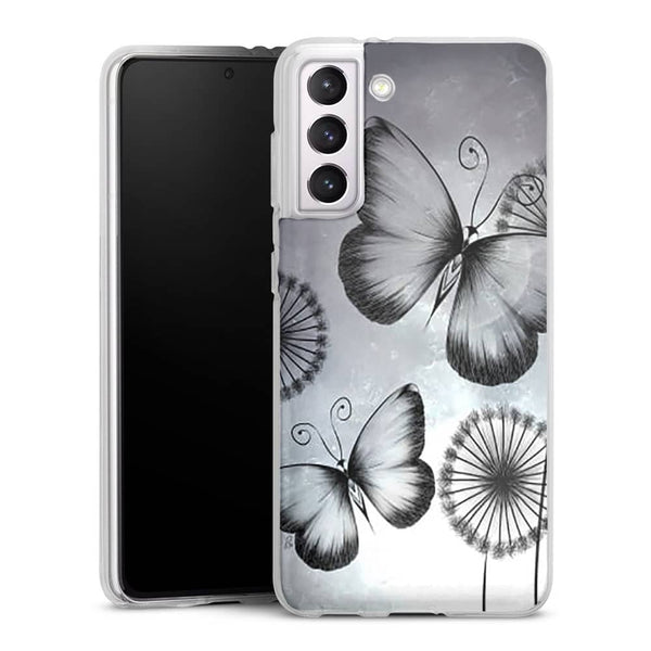 Coque Samsung Galaxy S21, Galaxy S21 Plus butterflies dandelion