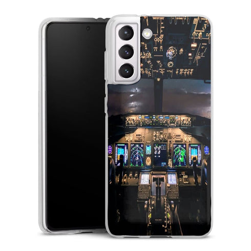 Coque Samsung Galaxy S21, Galaxy S21 Plus cockpit avion de ligne