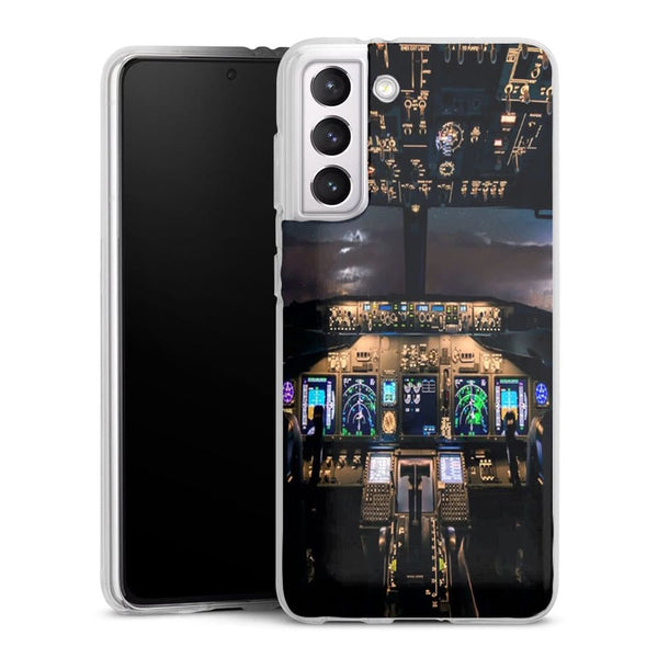 Coque Samsung Galaxy S21, Galaxy S21 Plus cockpit avion de ligne