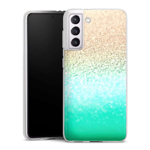 Coque Samsung Galaxy S21, Galaxy S21 Plus gatsby aqua gold